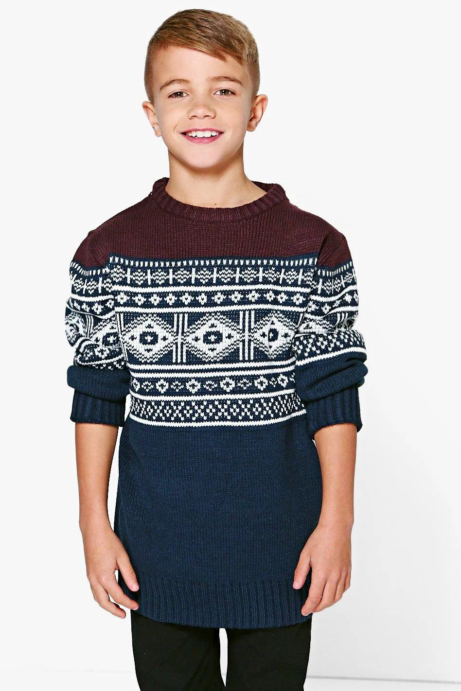 Boys Fairisle Knitted Winter Sweater