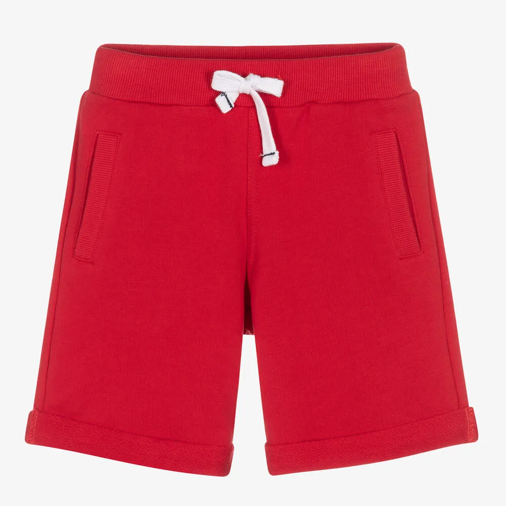 Boys Red Cotton Shorts