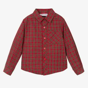 Boys Red Tartan Shirt