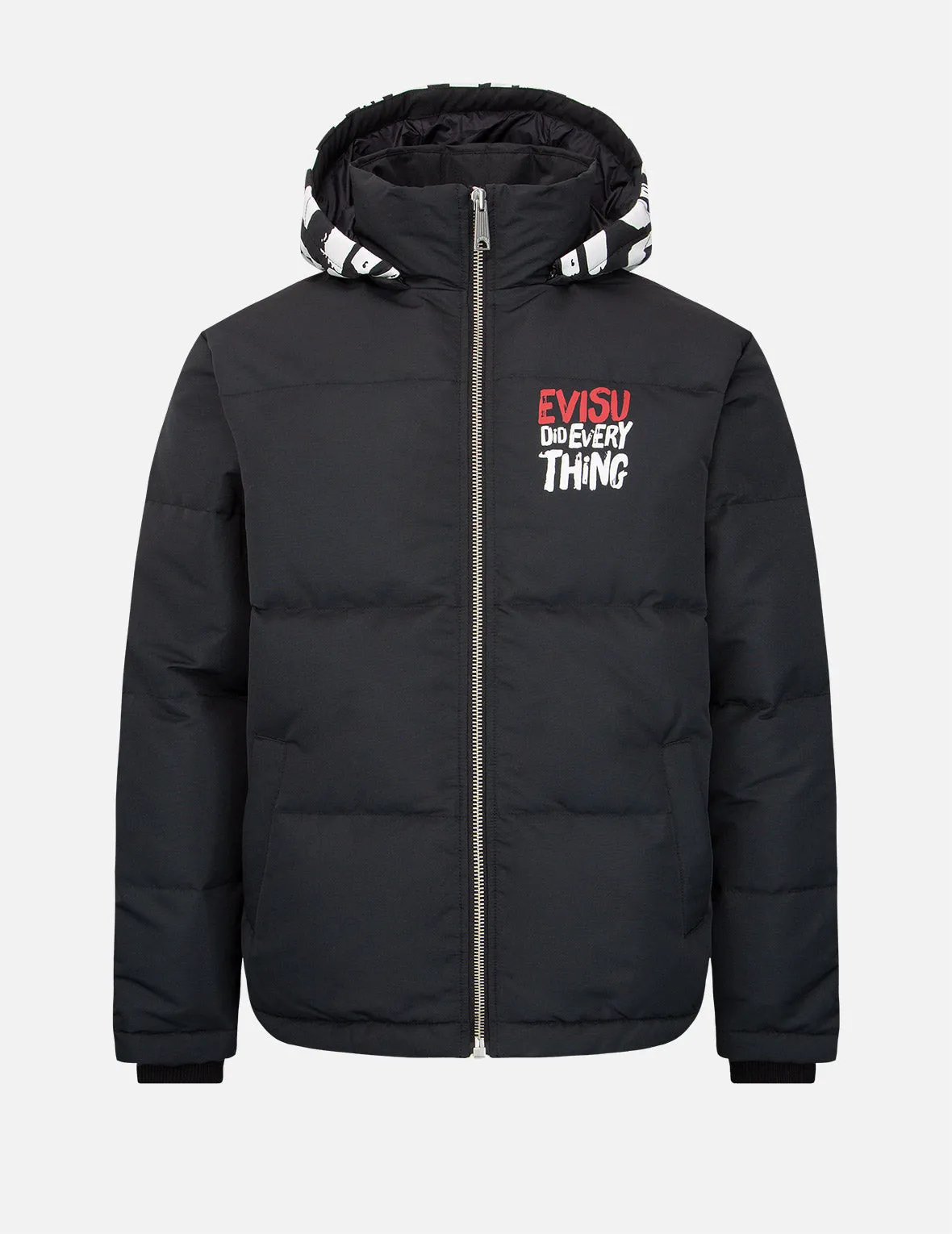 Brand Motto Print Down Jacket