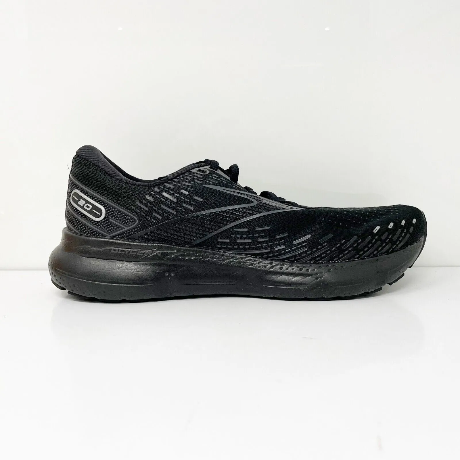 Brooks Mens Glycerin 20 1103821D020 Black Running Shoes Sneakers Size 9 D