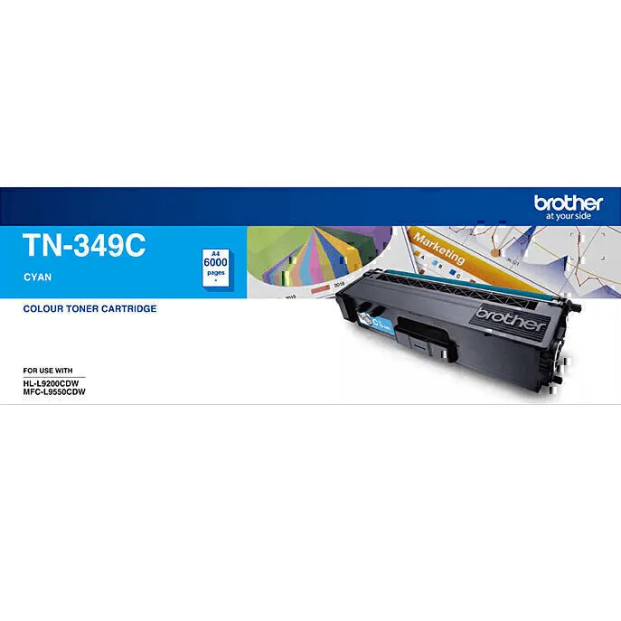 Brother TN-349 Toner Ink Cartridge Set Black/Cyan/Yellow/Magenta TN349 Genuine Original