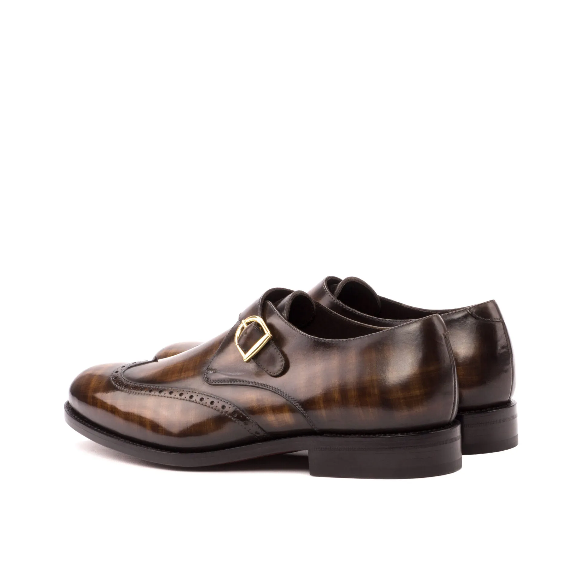 --Brown Single Monk Shoe-