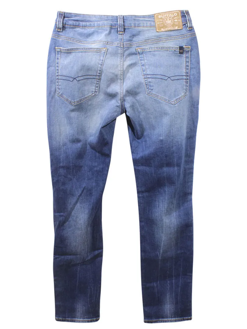 Buffalo By David Bitton Men's Slim Ash Jeans Indigo Crinkled/Softly Sanded 32x30