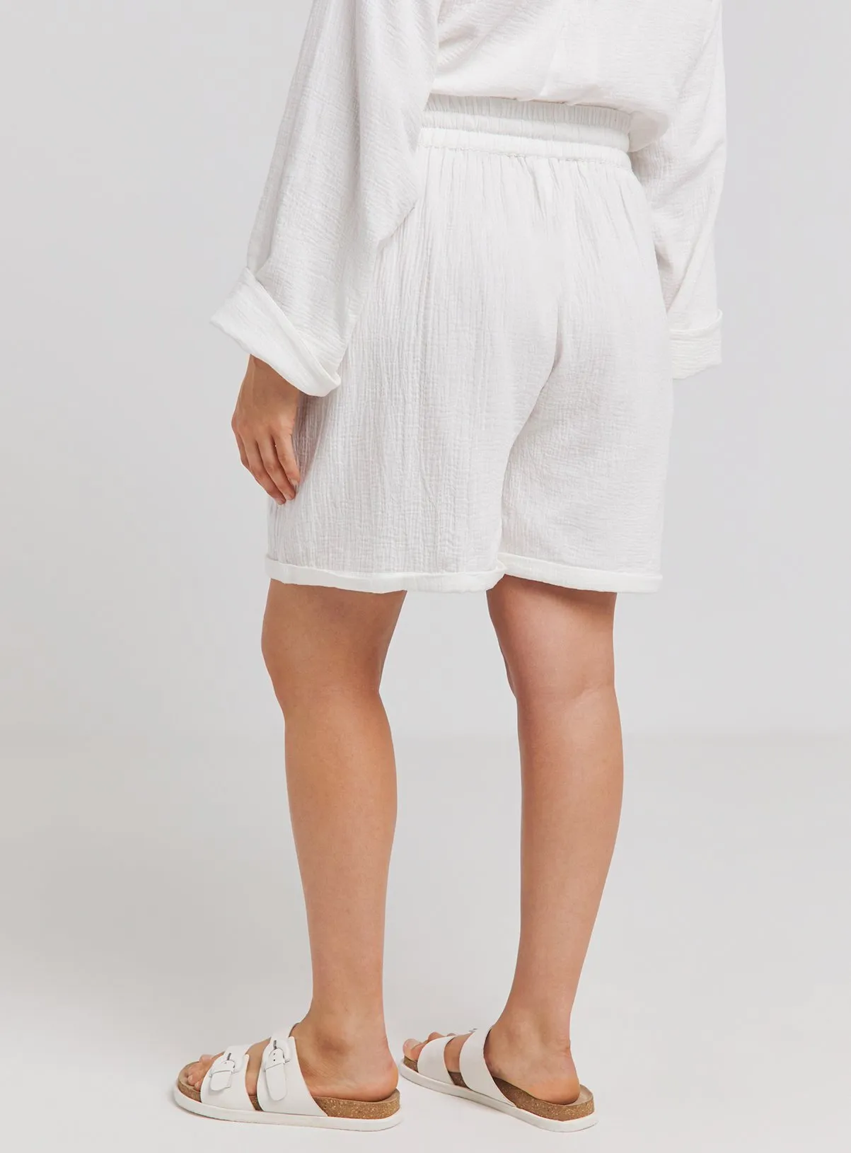 Buy SIMPLY BE Cheesecloth Shorts 30 | Shorts | Tu