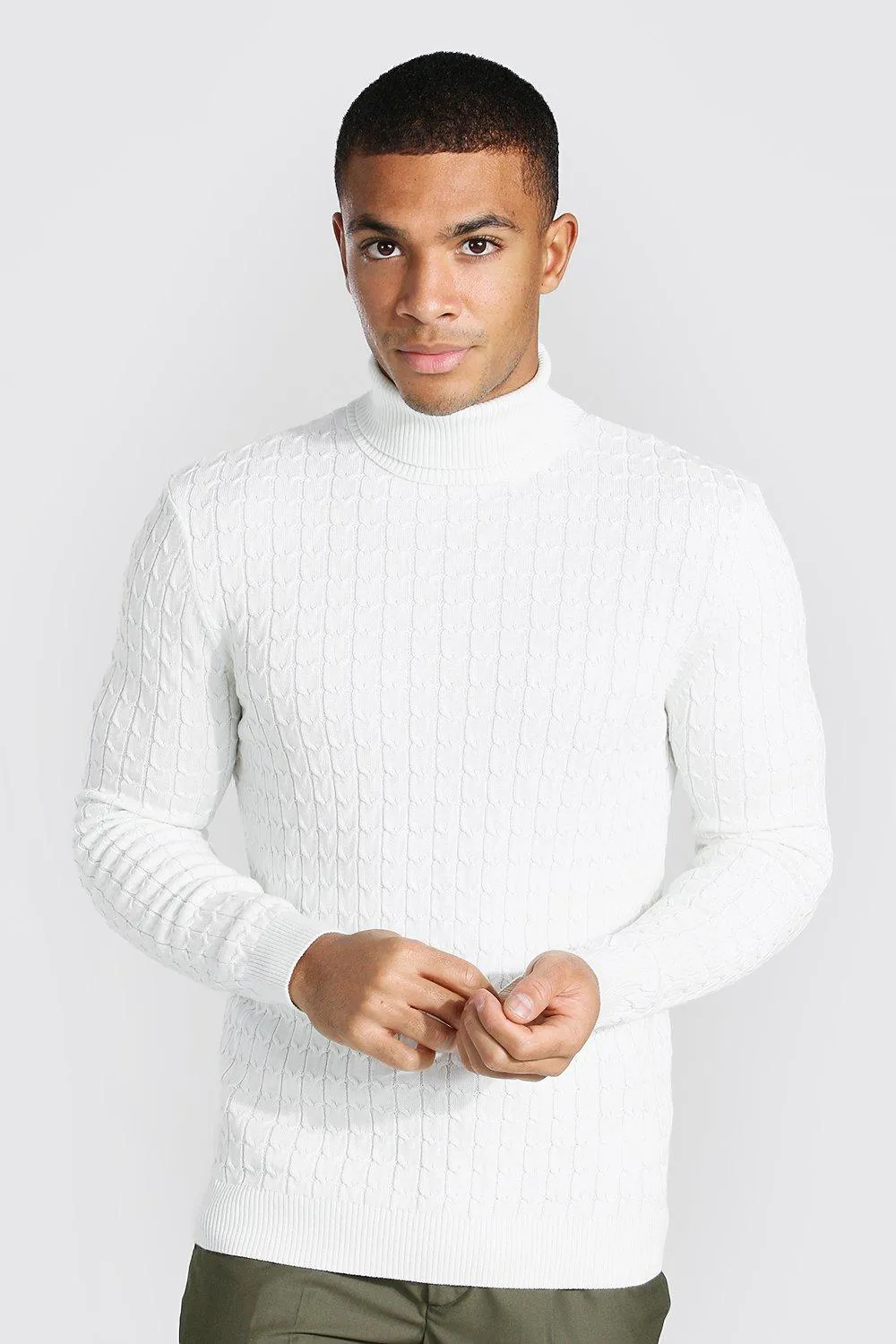 Cable Knit Turtleneck Sweater