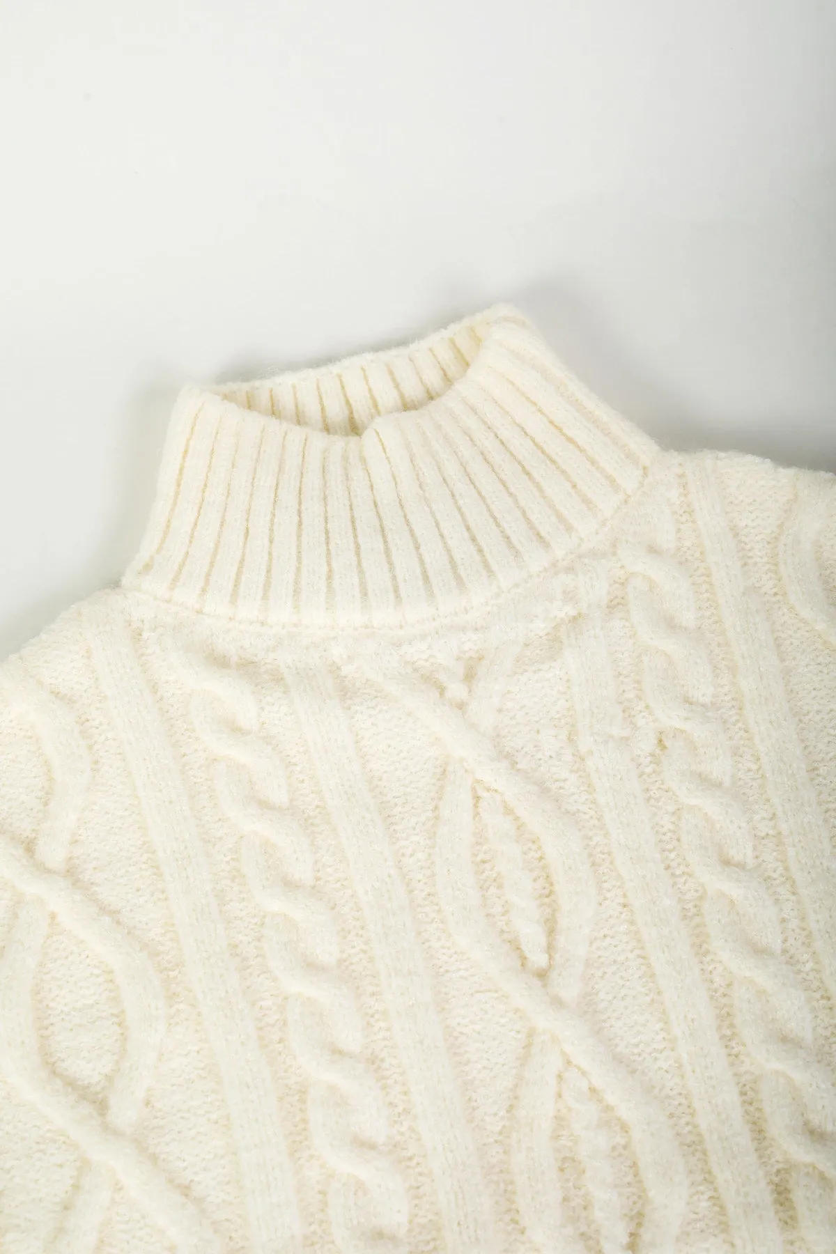 Cable Knit Vest in Cream