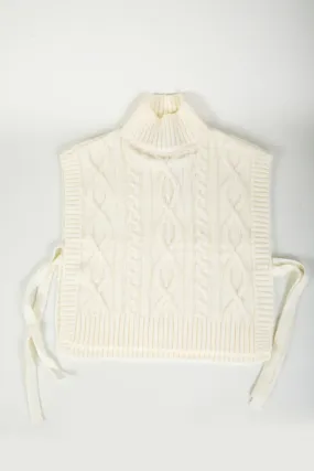 Cable Knit Vest in Cream