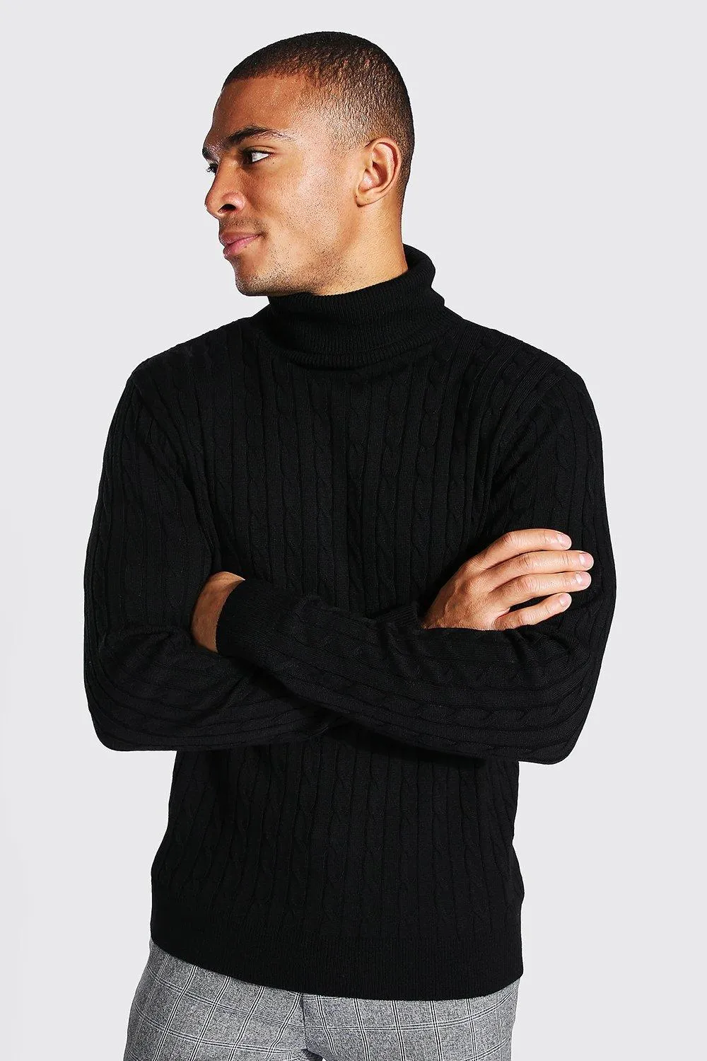 Cable Turtleneck Knitted Sweater