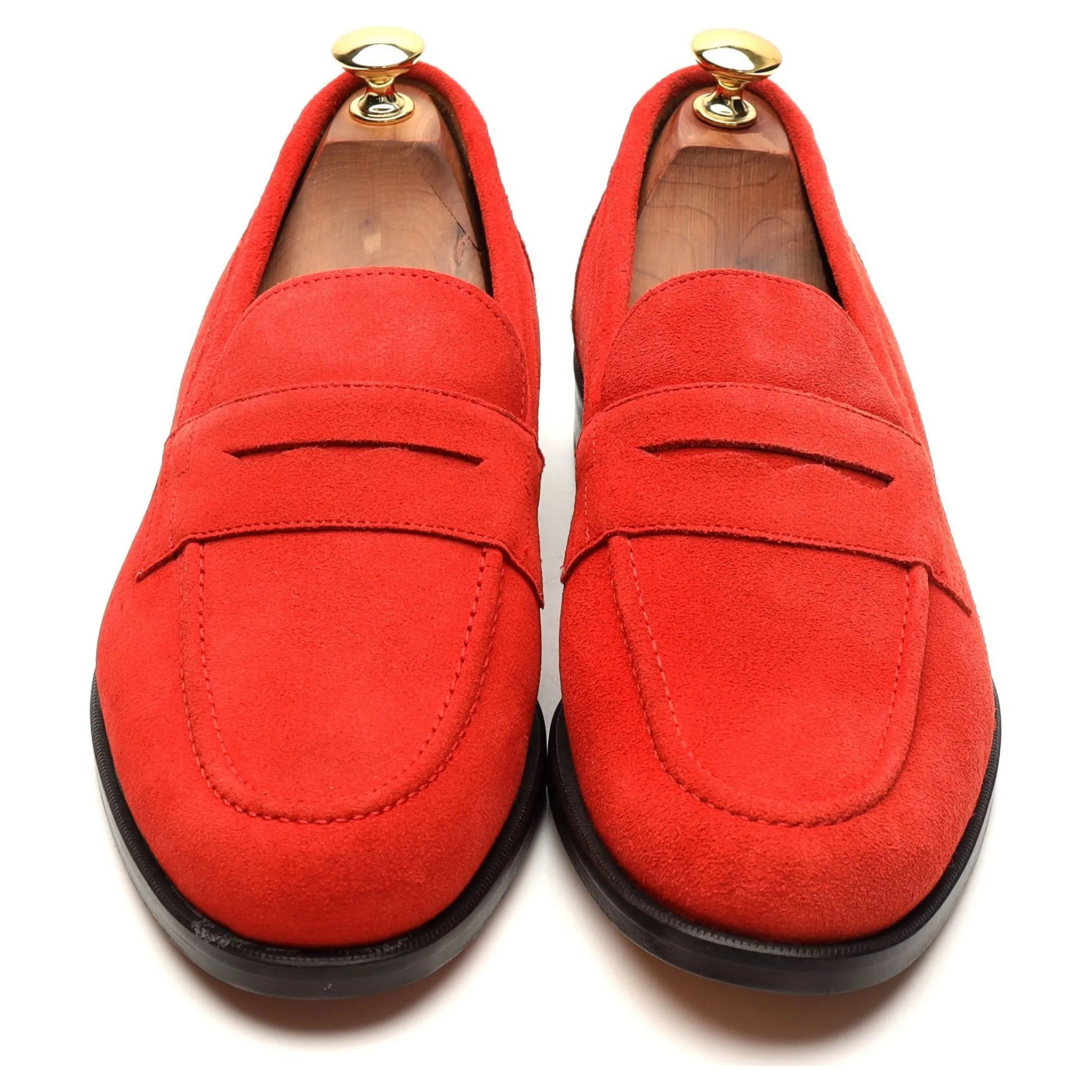 'Calder' Red Suede Loafers UK 9