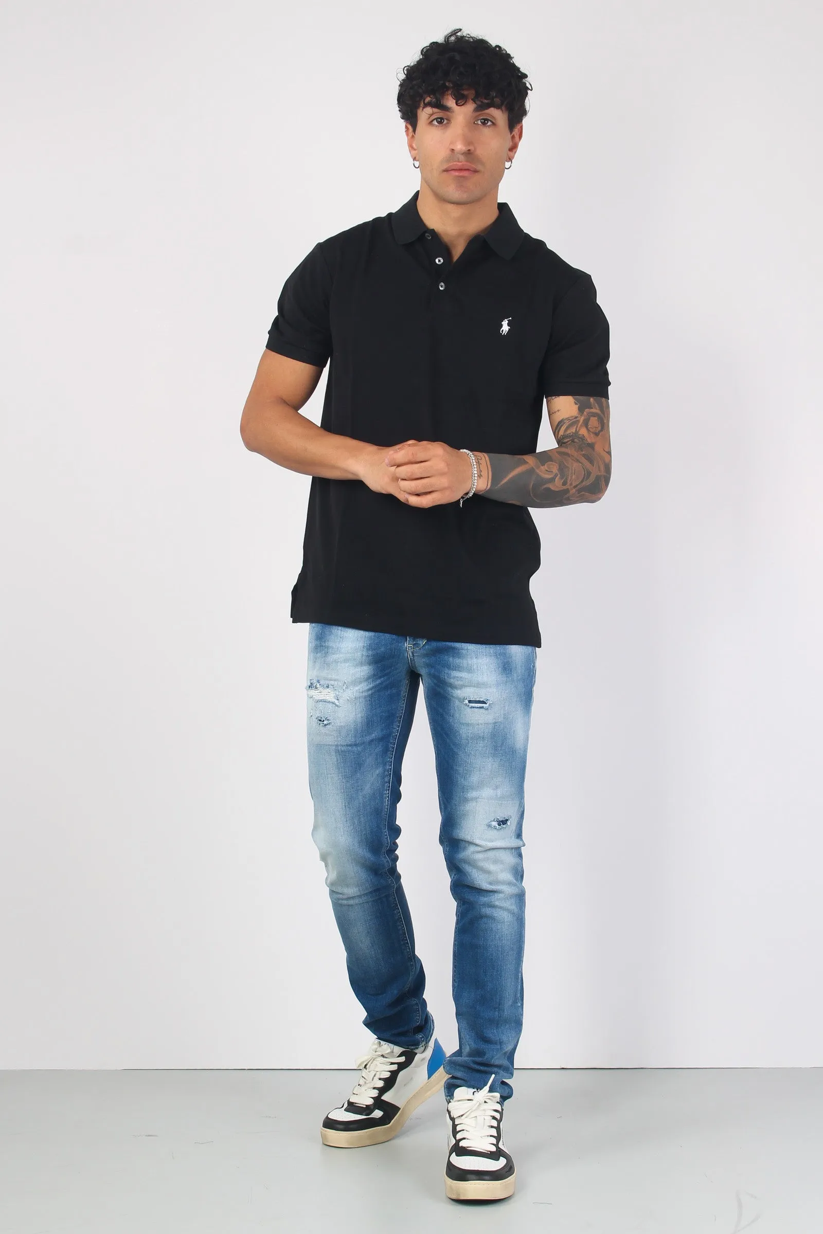 Camicia Leggera Piquet Black