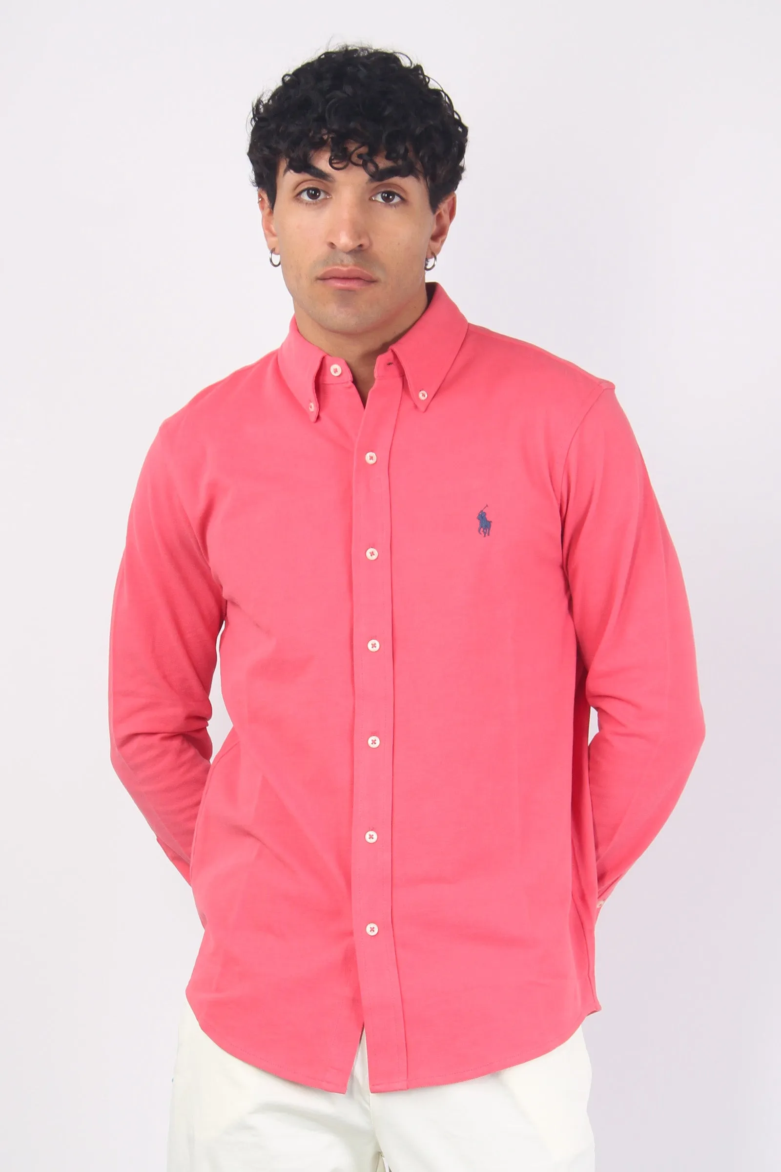 Camicia Leggera Piquet Pale Red