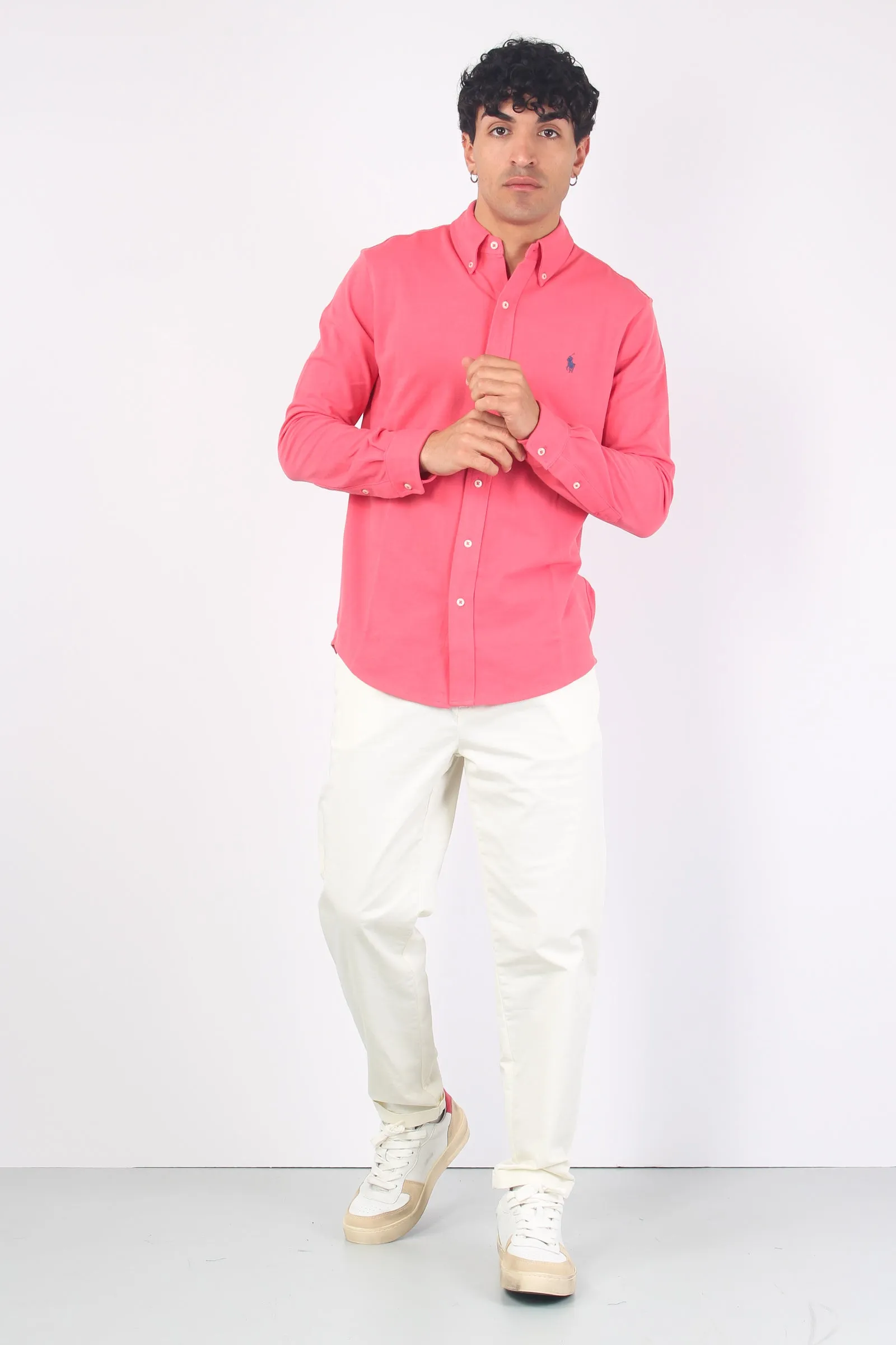 Camicia Leggera Piquet Pale Red