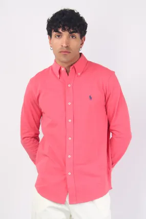 Camicia Leggera Piquet Pale Red