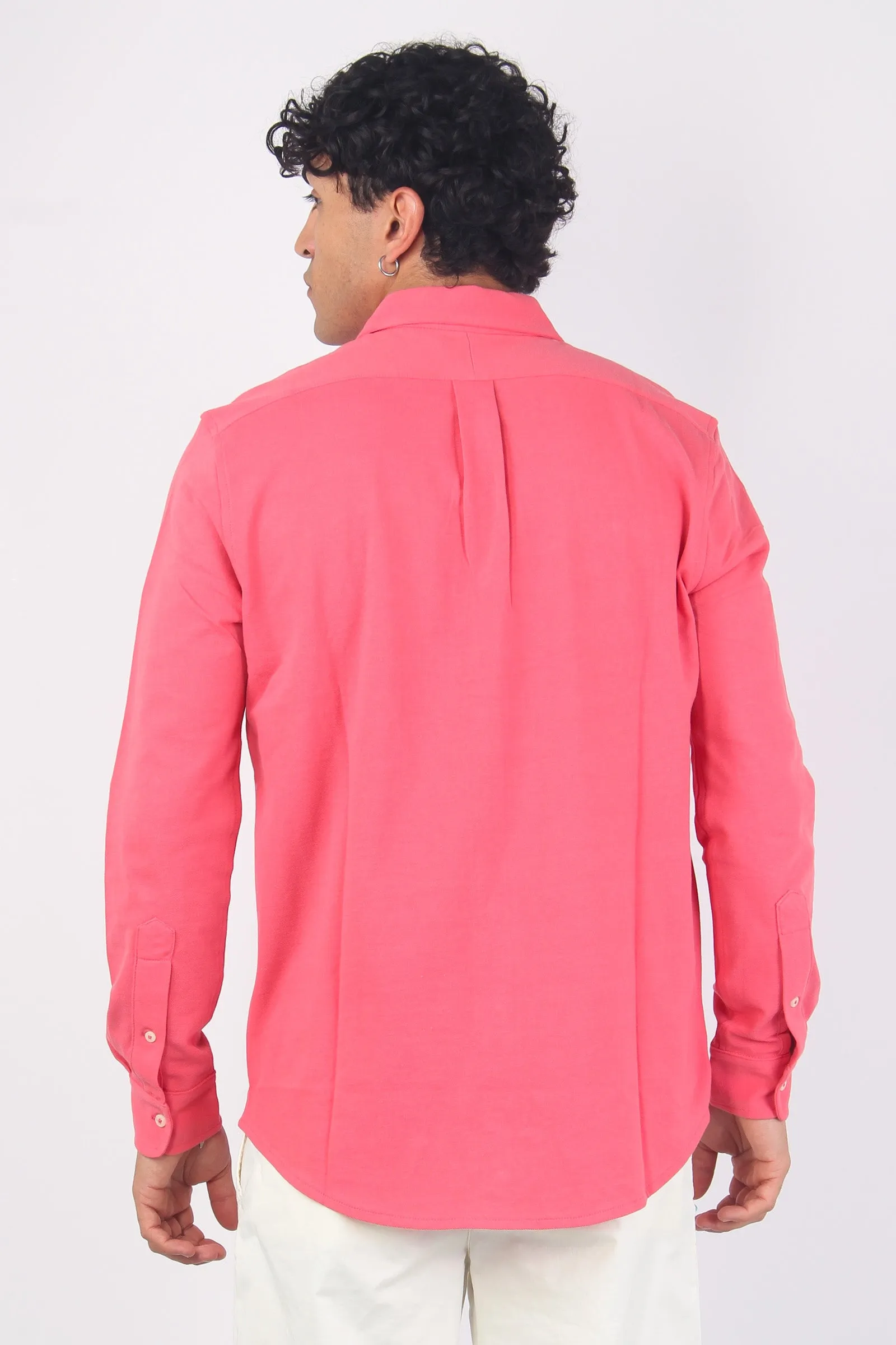 Camicia Leggera Piquet Pale Red