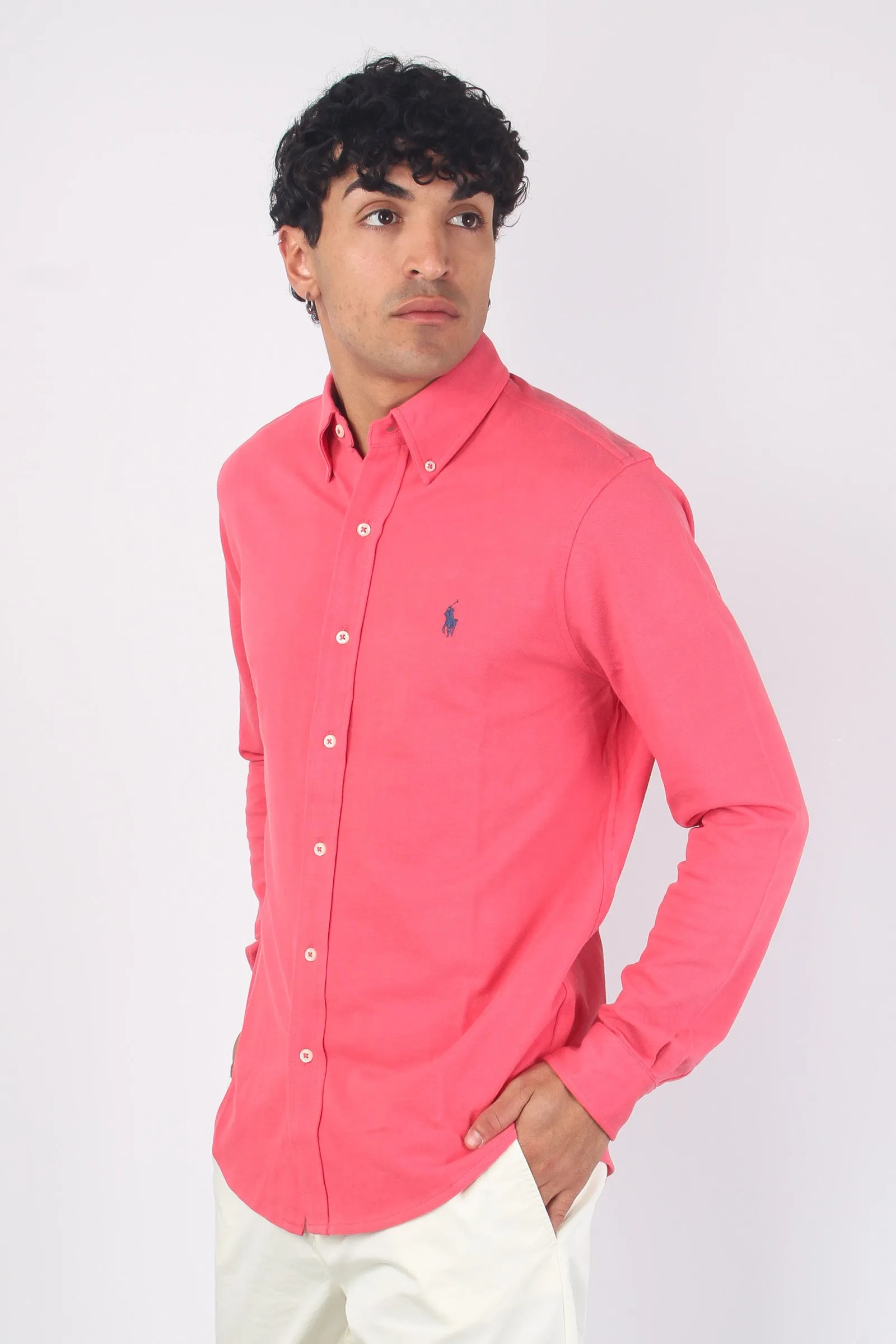 Camicia Leggera Piquet Pale Red