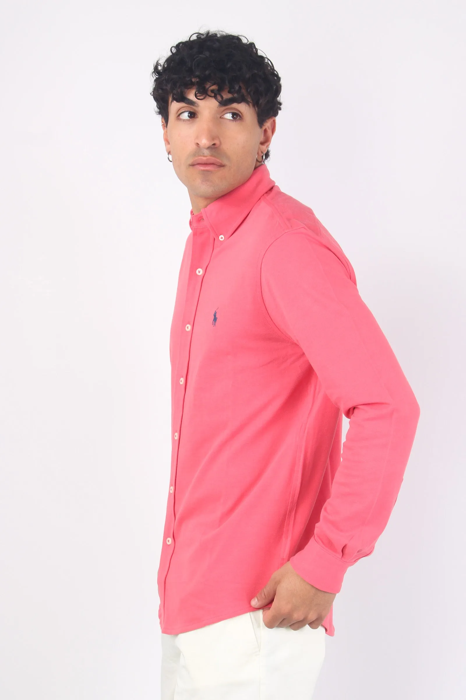 Camicia Leggera Piquet Pale Red