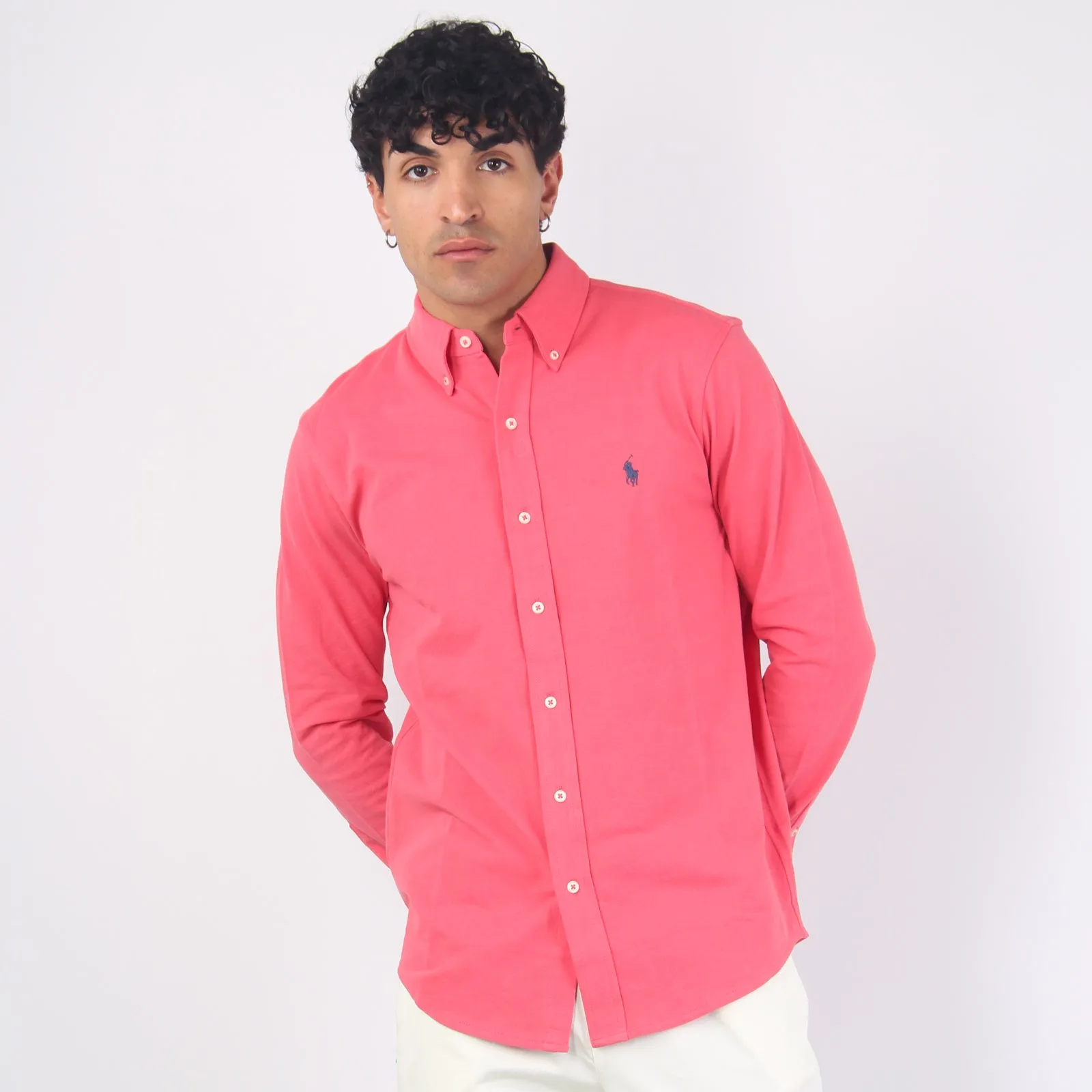 Camicia Leggera Piquet Pale Red