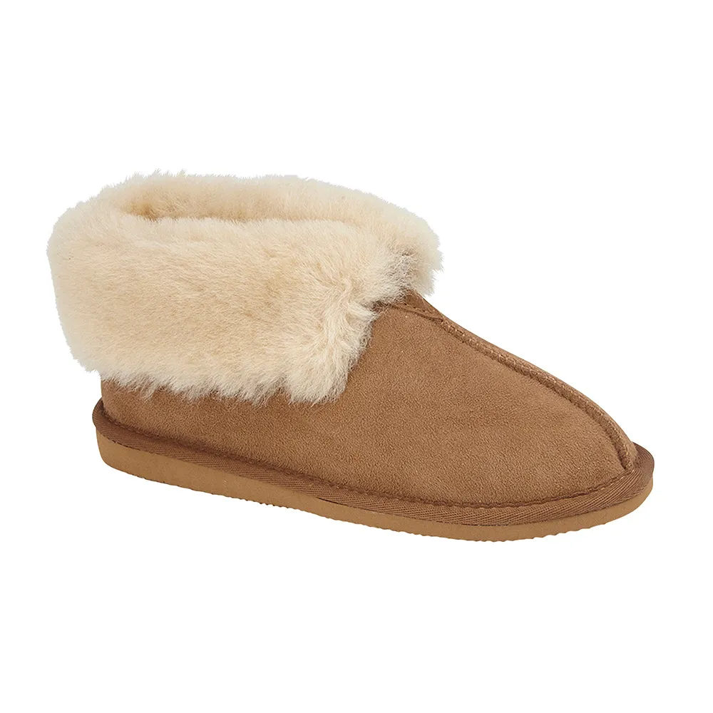 CAMILLA Womens Sheepskin Bootie Slippers