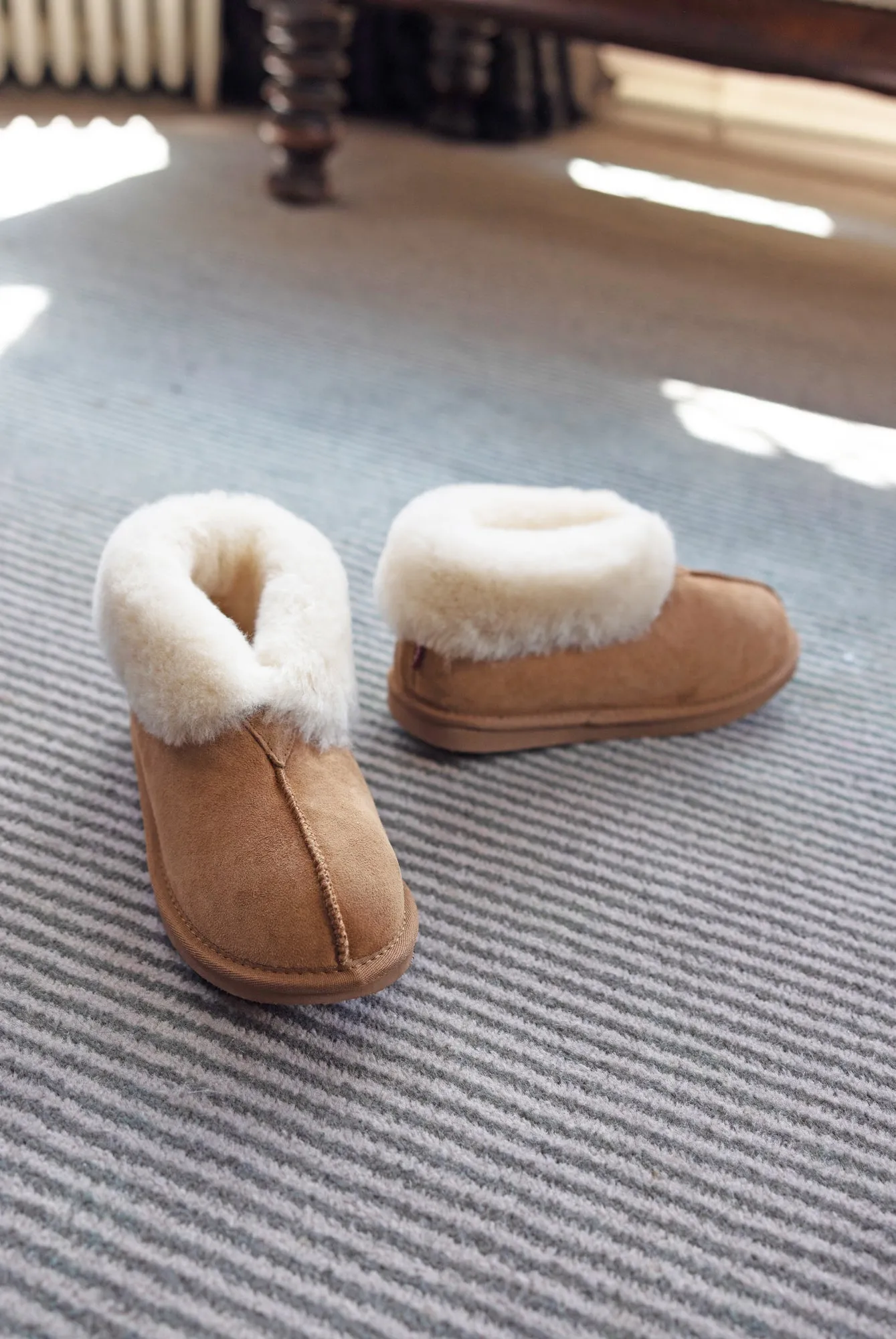 CAMILLA Womens Sheepskin Bootie Slippers