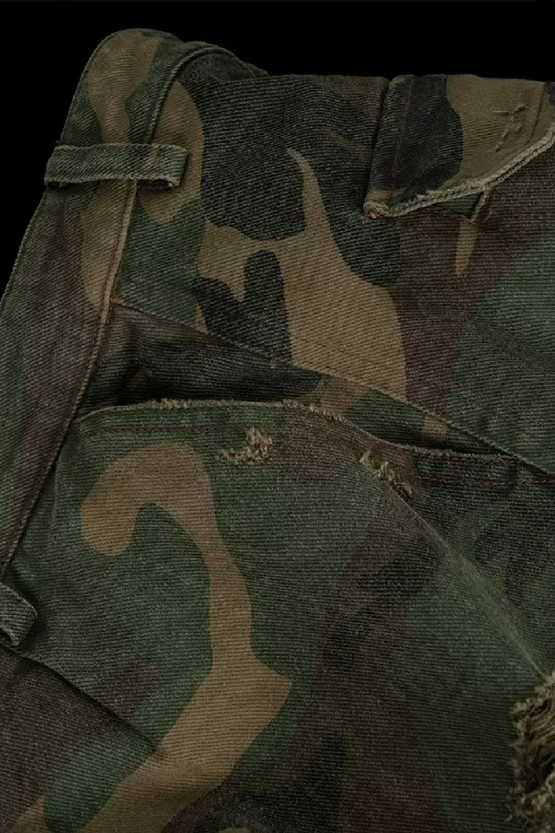 Camo Loose Fit Cargo Pants