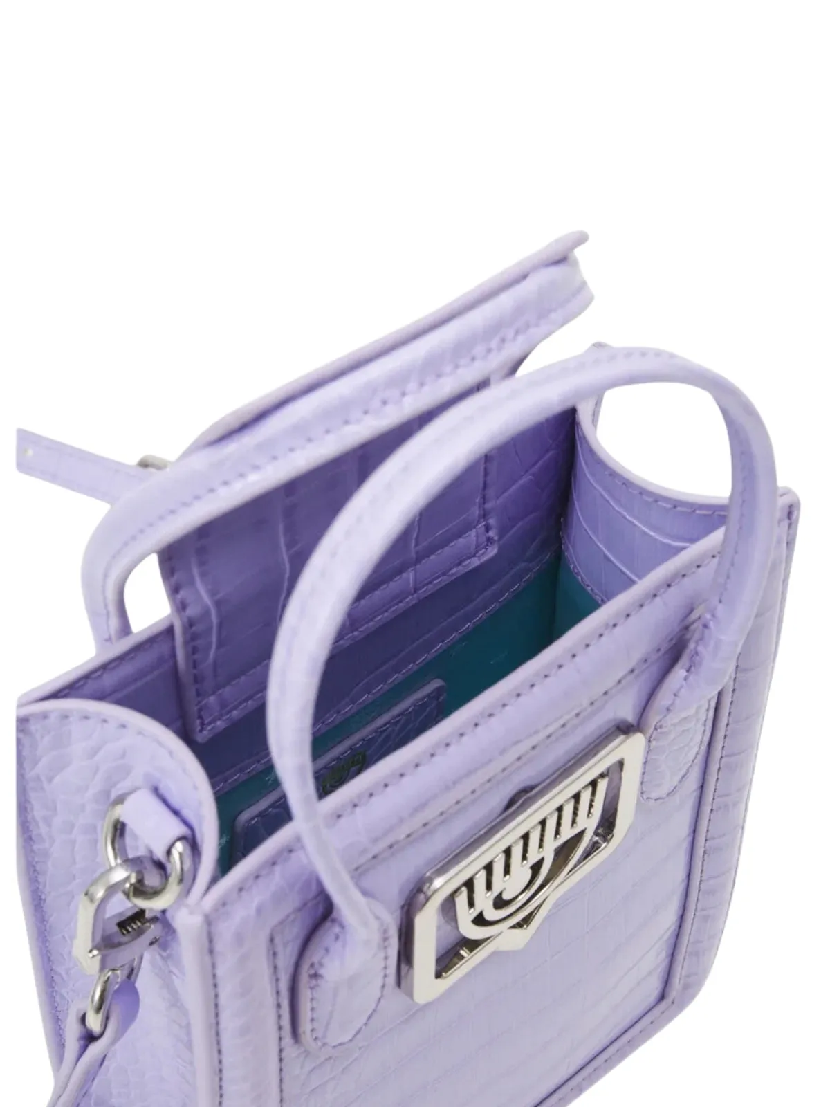 Chiara Ferragni Bag Tote Embossed Eyelike Logo Lilac