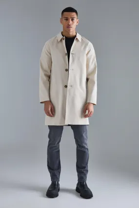 Classic Contrast Panel Trench Coat