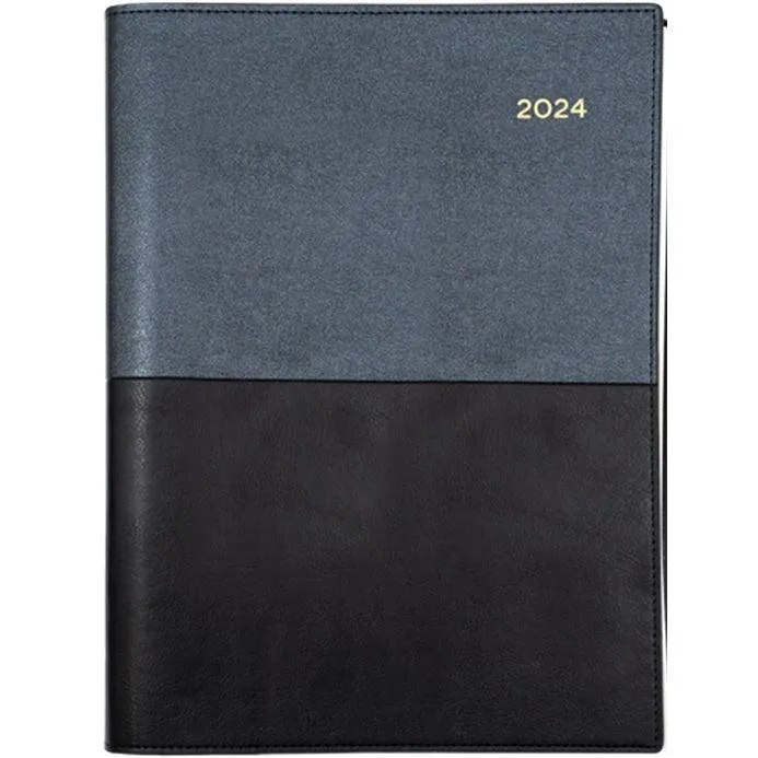 Collins Vanessa A4 Day To Page DTP 2024 Diary Black