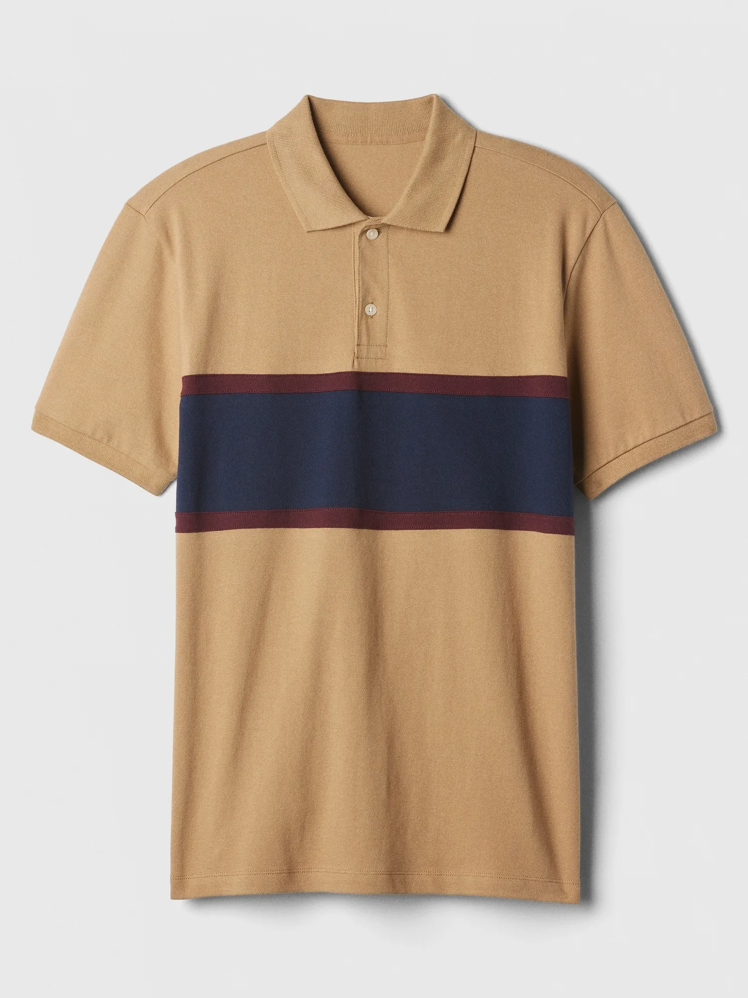 Colorblock Stretch Pique Polo Shirt