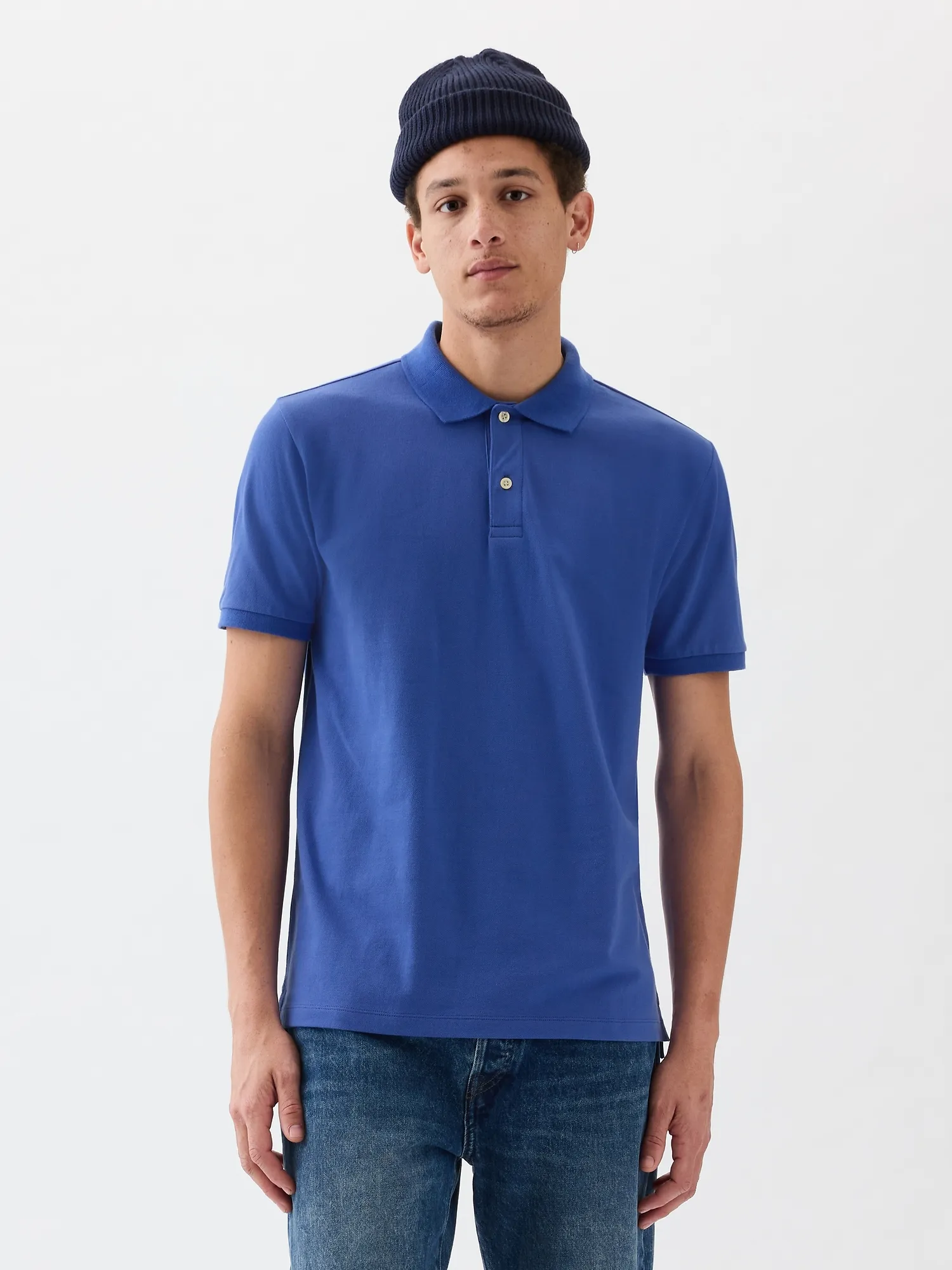 Colorblock Stretch Pique Polo Shirt