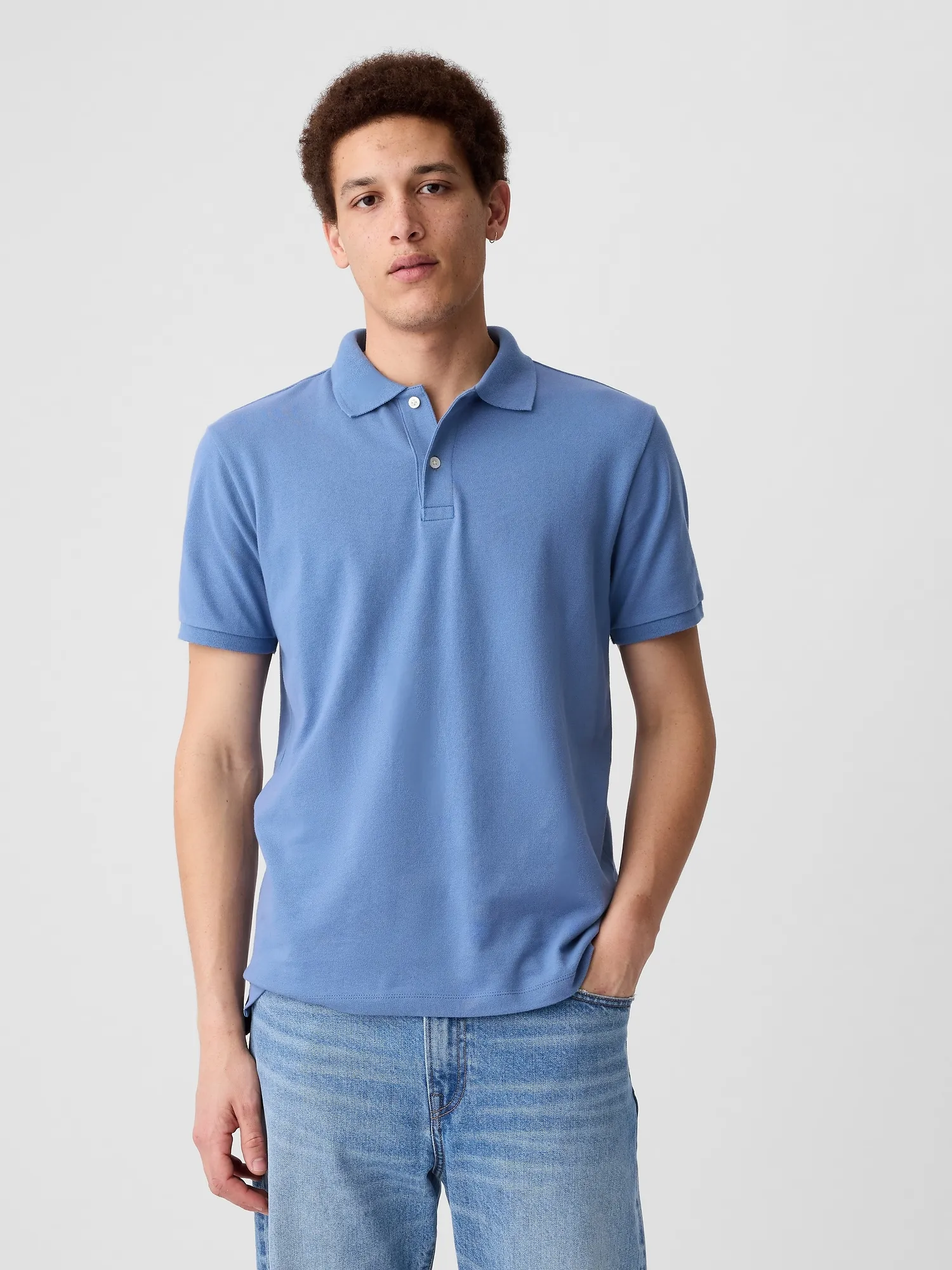 Colorblock Stretch Pique Polo Shirt