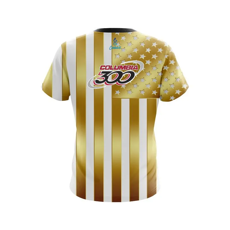 Columbia 300 American Gold Flag CoolWick Bowling Jersey