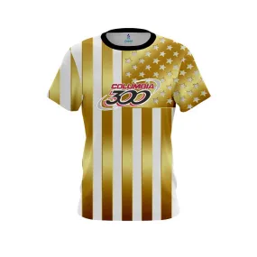 Columbia 300 American Gold Flag CoolWick Bowling Jersey