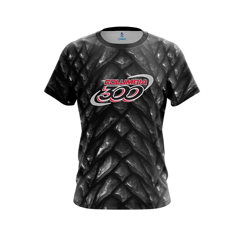 Columbia 300 Black Dragon Scales CoolWick Bowling Jersey