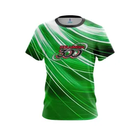 Columbia 300 Deep Green Stripes CoolWick Bowling Jersey