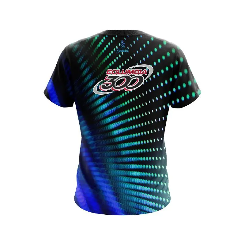 Columbia 300 Electronic Wave Aqua CoolWick Bowling Jersey