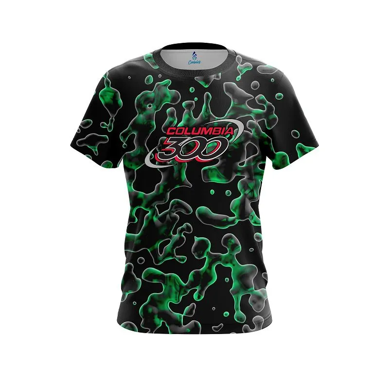 Columbia 300 Green Flowing Fluid CoolWick Bowling Jersey