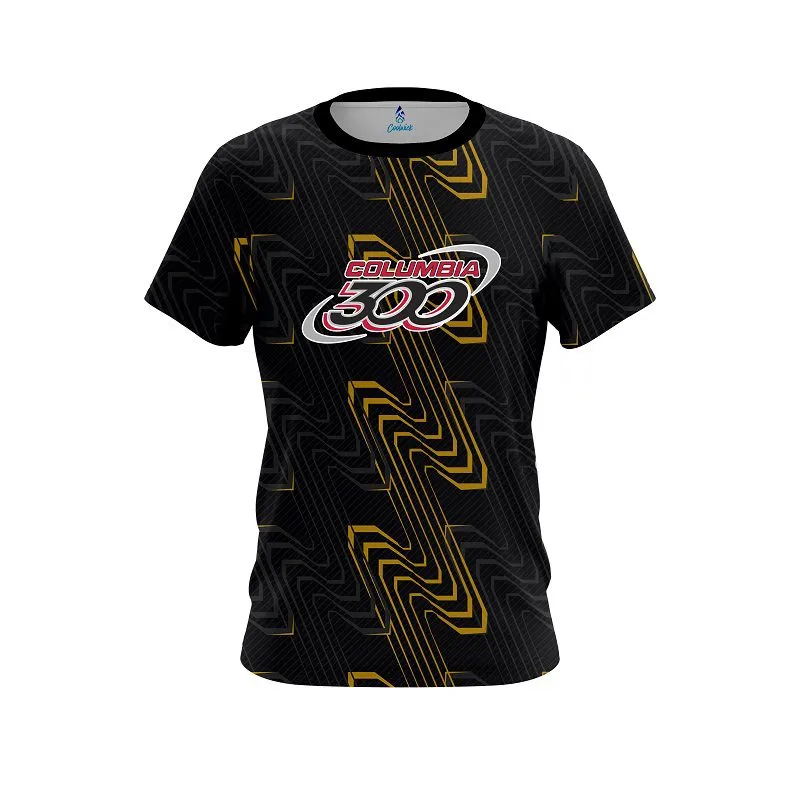 Columbia 300 Halftone Extreme Yellow CoolWick Bowling Jersey