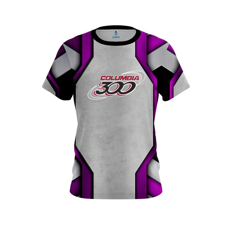 Columbia 300 Iron Purple CoolWick Bowling Jersey