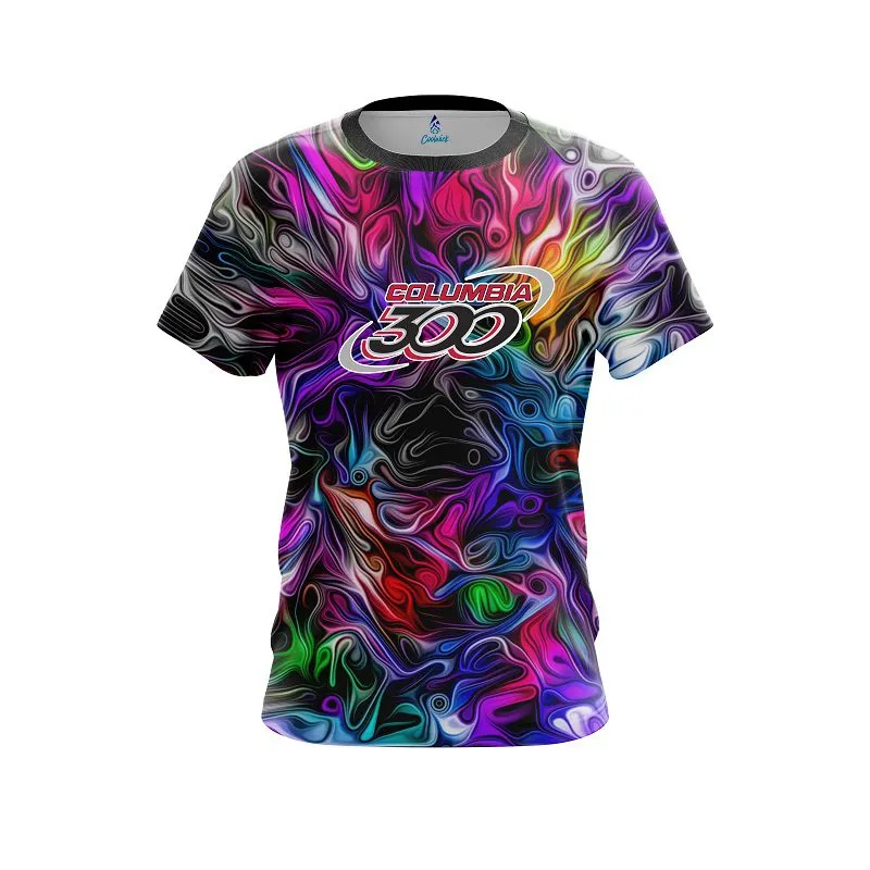 Columbia 300 Liquid Hypno Swirl CoolWick Bowling Jersey