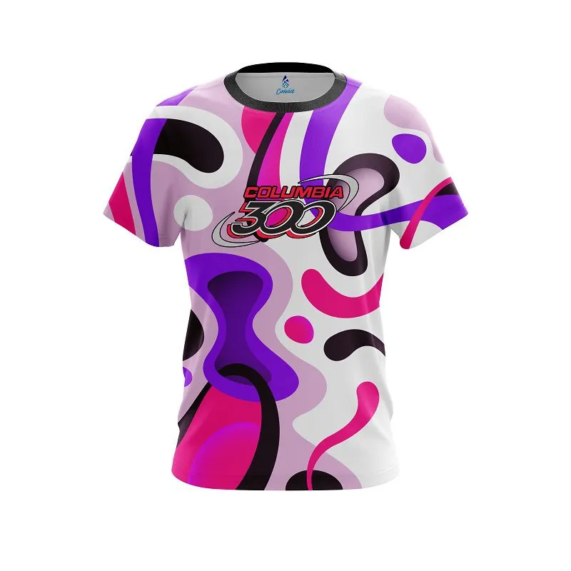 Columbia 300 Modern Art Purple CoolWick Bowling Jersey