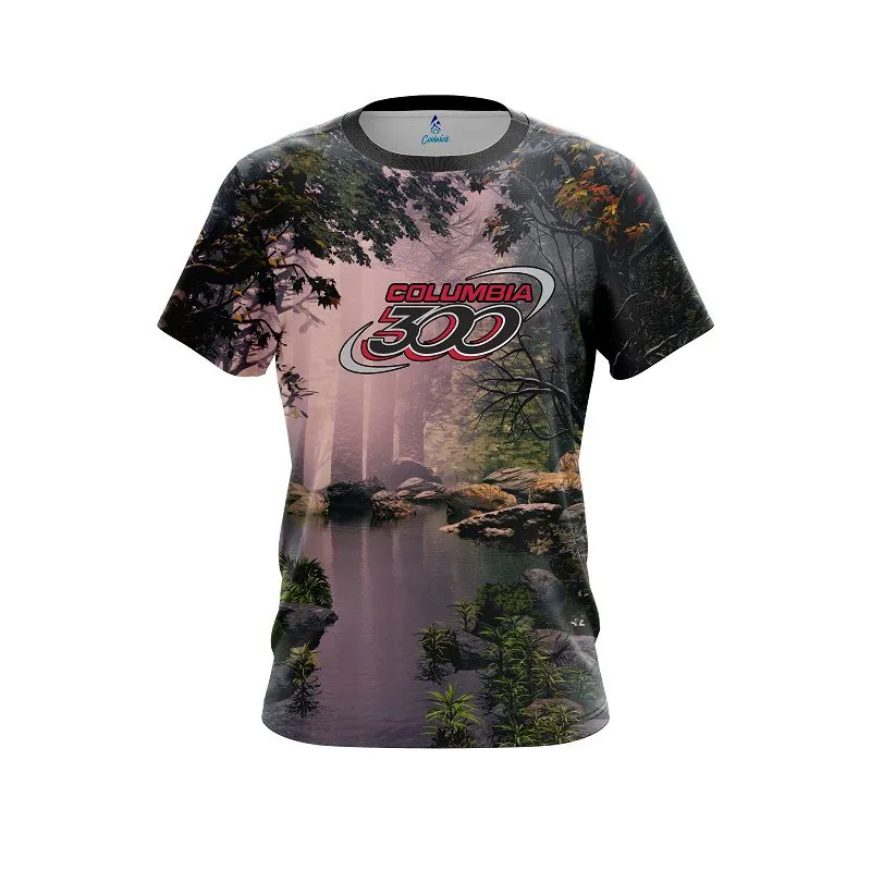 Columbia 300 Mystical Forest  CoolWick Bowling Jersey