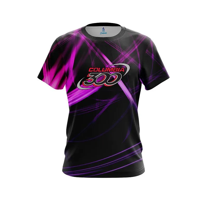 Columbia 300 Pink Spiral CoolWick Bowling Jersey