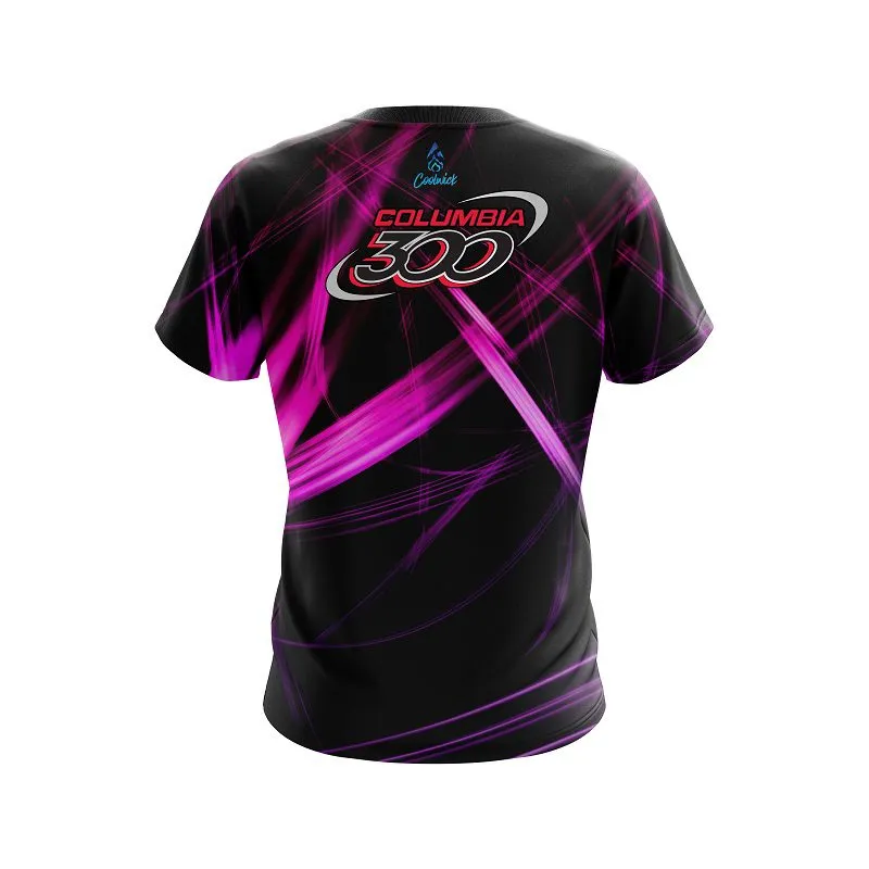 Columbia 300 Pink Spiral CoolWick Bowling Jersey