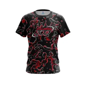 Columbia 300 Red Flowing Fluid CoolWick Bowling Jersey