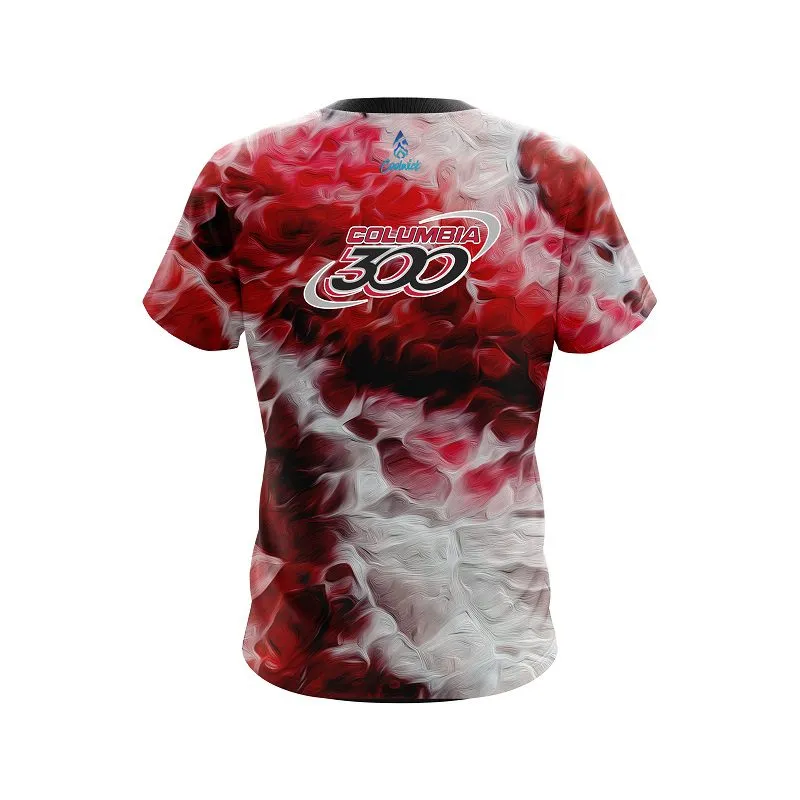 Columbia 300 Red Marble Onyx CoolWick Bowling Jersey