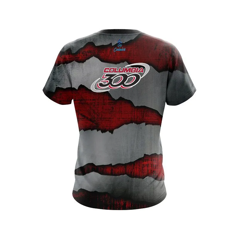 Columbia 300 Red Rigid Steel CoolWick Bowling Jersey