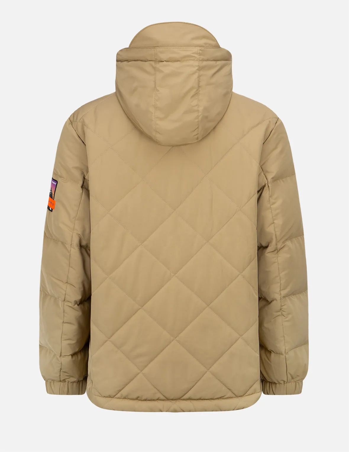 Contrast Webbing Strap Quilted Down Jacket