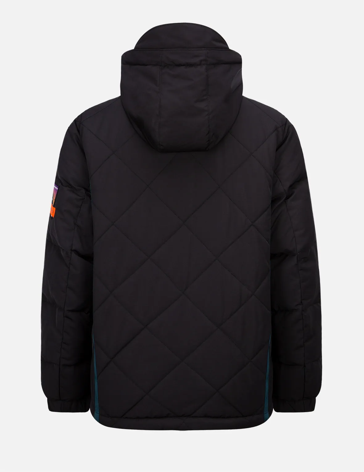 Contrast Webbing Strap Quilted Down Jacket