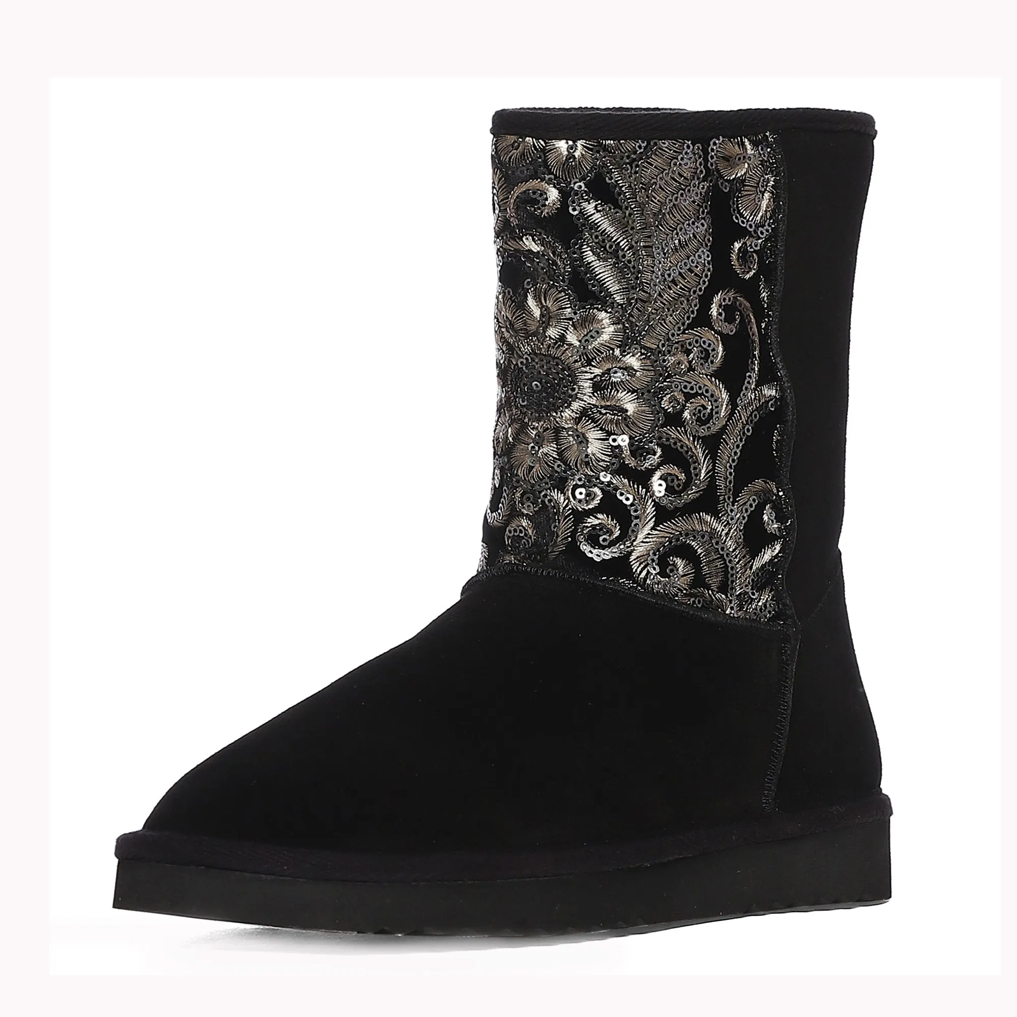 Corah Sequins Black Snug Boots